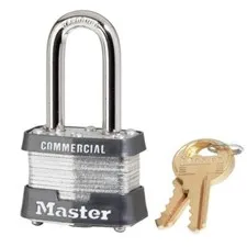 KA #0464 Laminated Steel Pin Tumbler 1-9/16" Padlock, 1-1/2" Shackle, Keyed Al