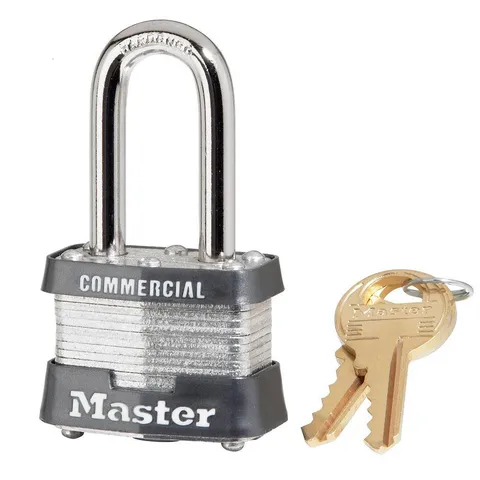 KA #0464 Laminated Steel Pin Tumbler 1-9/16" Padlock, 1-1/2" Shackle, Keyed Al