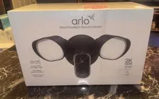 Arlo Wired Floodlight Home Security Camera with 2K Video and HDR Black NEW
