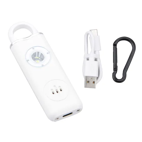 Safety Alarm for Women 130DB Siren with Keychain Emergency Light Rechargeable