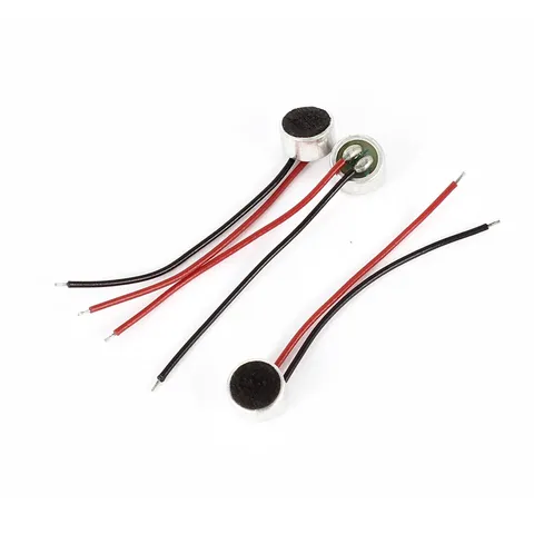 3x 6mm Dia 3.5mm Thickness 3.2mm Long Wire Condenser Electret Microphone