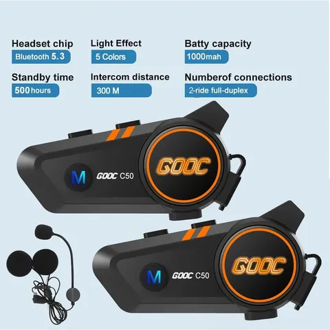 Motorcycle Helmet Intercom Headset Stereo Bluetooth Hands Free Call IPX67