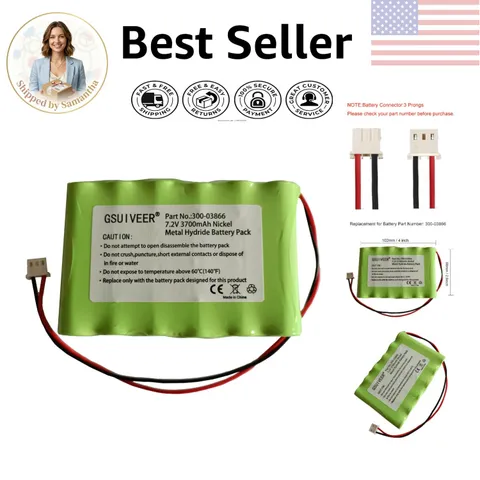 7.2V Ni-Mh Battery 3700mAh for Home Security Systems - Easy Installation