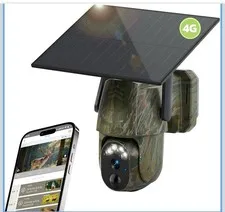 4G LTE Cellular Trail Camera, No Wifi Needed, Solar Powered, 2K Live Feed, Real-