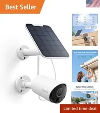 Weatherproof 5MP Solar Camera - Wireless Outdoor Surveillance with Night Vision