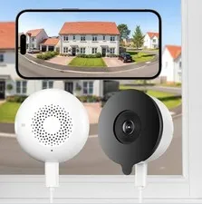3MP 2K WiFi Window Camera 2 Pack with Color Night Vision.