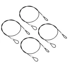 2Ft Safety Cable Lock, 4 Pack Stainless Steel Security Wire Rope for Stage Light