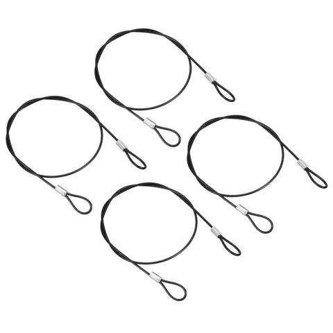2Ft Safety Cable Lock, 4 Pack Stainless Steel Security Wire Rope for Stage Light