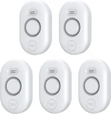 5 Pack Water Leak Detector 100dB Alarm Sensor For Basement Pipe Drain Sink Drip