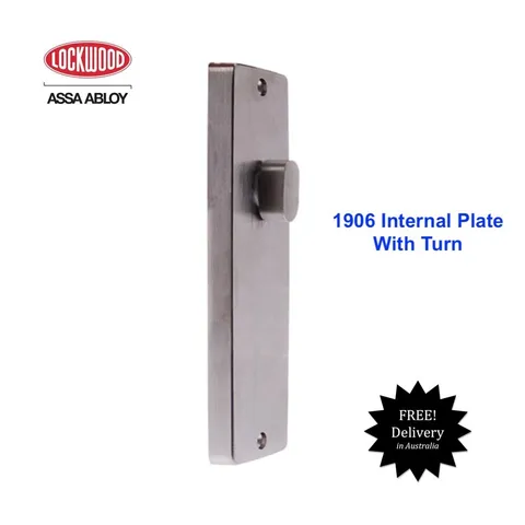 Lockwood 1906SC Interior Plate With Turn-Square End Door Furniture-FREE POST!