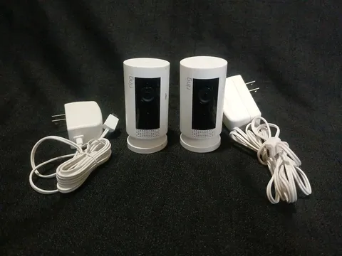 Ring Indoor Cam Plug-In HD Security Camera 5UM4E5 W/ Power Cable Lot Of 2 TESTED