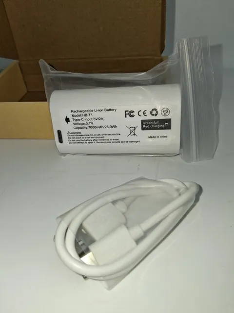 For Wyze Removable Battery Pack for Battery Cam Pro, White, WBAT1