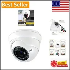 Security Dome Camera 2MP with Manual Zoom and 100ft Night Vision Capability
