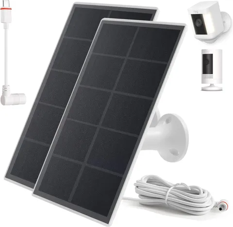 Ring Camera Solar Panel Charger, Compatible with Stick up Cam Battery, Ring Spot