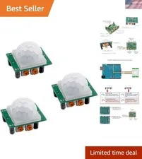 Pack of 3 HC-SR501 PIR Motion Sensors with Adjustable Timing for Home Security
