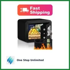 0.23 Cubic Feet Safe Box, Small Safe W/Fireproof Bag, Keys and Pass Code, Dig...