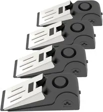4 Packs Upgraded Door Stop Alarm Portable Wedge Door Stoppers Security Alarm ...