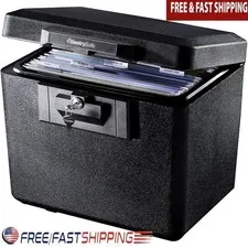 Fireproof Document Safe Box W/ Key Lock Secure Storage of Valuables & Files New