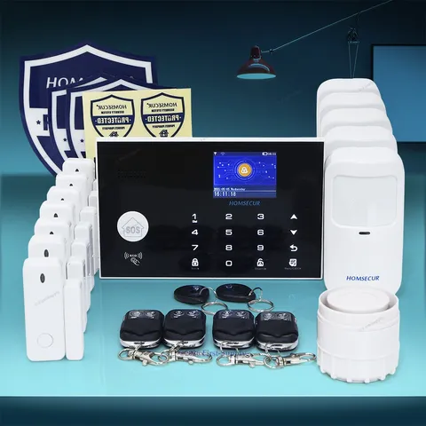 HOMSECUR APP Controlled Wireless 4G WIFI Home House Alarm System+Touch Panel