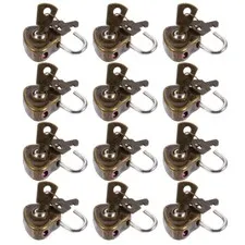 12PCS Padlocks Small Metal Padlock Luggage Locks with Keys Padlock Drawer