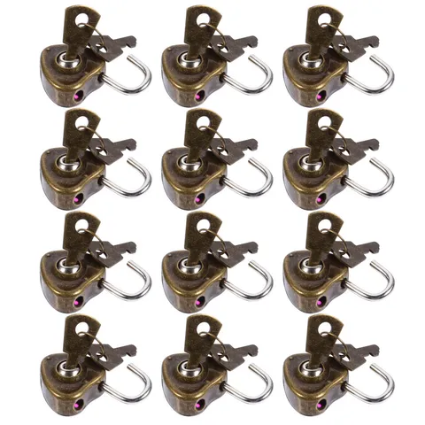 12PCS Padlocks Small Metal Padlock Luggage Locks with Keys Padlock Drawer