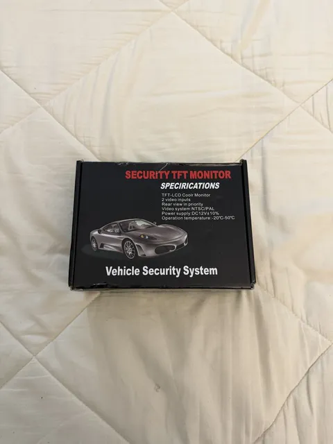 Security TFT Monitor Vehicle Security System