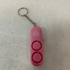 Pink Personal Safety Alarm Keychain 4in with Key Ring and Loud Siren Speaker