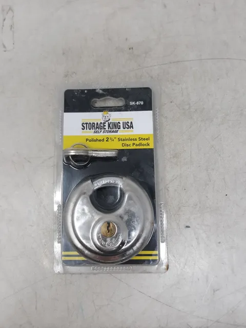 Polished 2 3/4" Stainless Steel Disc Padlock 70mm SK-870