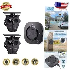 Solar Driveway Alarm 1/2 Mile Long Range Weatherproof Motion Detector