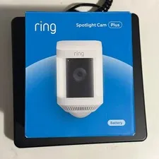 Ring Spotlight Cam Plus, Battery - White New Sealed