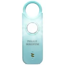 Police Magnum Personal safety alarm- 135dB Rechargeable LED Light- Turquoise