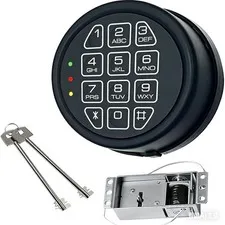 Electronic Safe Lock Keypad with Solenoid Lock & 2 Override Keys (Solenoid Lock)