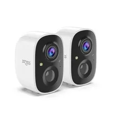 Dzees Outdoor Camera Wireless, 2K Battery Powered WiFi Surveillance Camera fo...