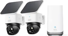 Eufy Security Solocam S340 2-Cam Kit (Homebase S380), Solar Security Camera, Wir