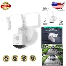 PCMag Editors' Choice Floodlight Cam 2.5K HD 180° Color Night Vision 3000Lm