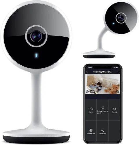 Vivid Indoor Smart Security Camera – HD Live Stream Camera for Indoor Home Monit