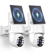 5G Solar Security Cameras Wireless Outdoor, 2K Cameras for Home Security Outd...