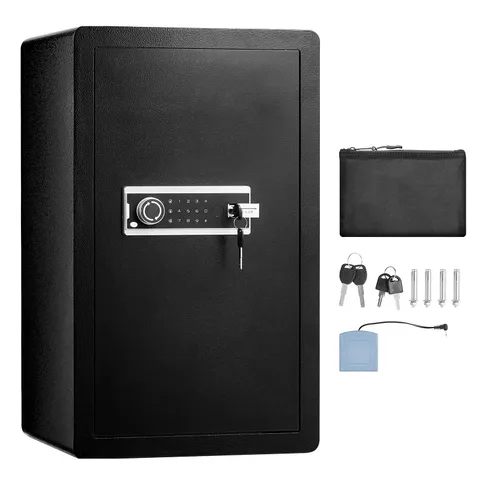 Uimoso Single Door 4.0 cu.ft Security Safe with Key Lock & Digital Code, Black