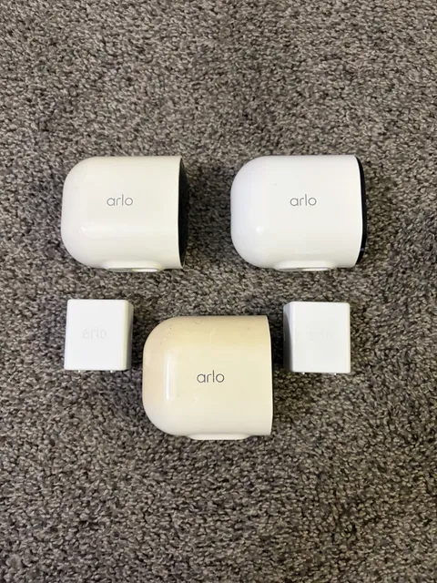 Arlo Pro 4 Camera Wireless Security VMC4041P w 2 Battery PARTS Untested Lot Of 3
