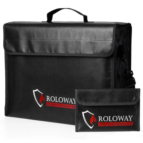 Large (17 x 12 x 5.8 inches) Fireproof Bag, Water Resistant Fireproof Documen...