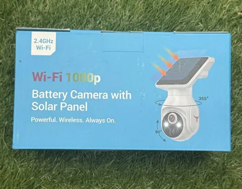 Solar Panel Powered Security Camera 1080p WiFi Camera with Night Vision Motion