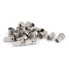 20 Pcs F Type Male Thread Coaxial RG6 CATV Adapter Connector