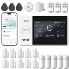 Alarm System For Home Burglar Security+Monito Home Alarm Wireless WiFi 24 Pieces