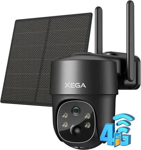 Solar Security Camera, 4G LTE with SIM Card No WiFi