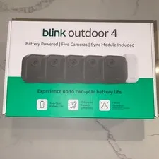 BRAND NEW BLINK Outdoor 4 (4th Gen) 5-Camera Security System w/ Sync Module Core