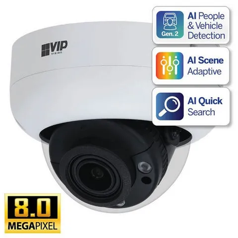 8MP IP CAMERA MOTORISED VANDALPROOF DOME