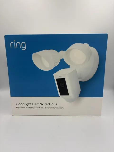 NEW Sealed Ring Floodlight Cam Wired Plus White 1080p HD Security Camera