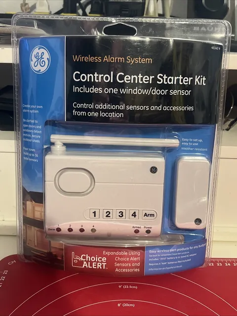 GE Wireless Alarm System Control Center Starter Kit Choice Alert +3 Add-Ons NEW