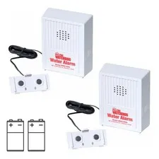 Water Sensor Alarm System with 2 Batteries - Flood Detection & Alert Device