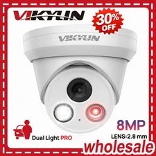 Vikylin C88 8MP PoE Camera 4K Color Night Vision 1/1.8" Sensor ONVIF Dual Light